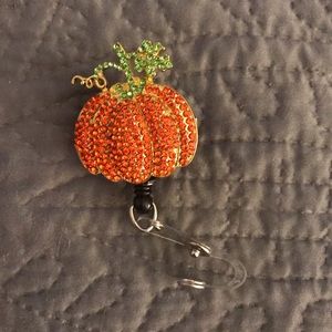 Pumpkin Sparkle and Shine Rhinestone Badge